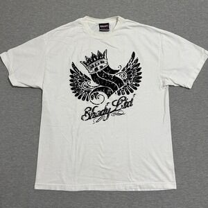 Shady Ltd Graphic T-Shirt Eminem Hip Hop Streetwear White Mens Size Medium